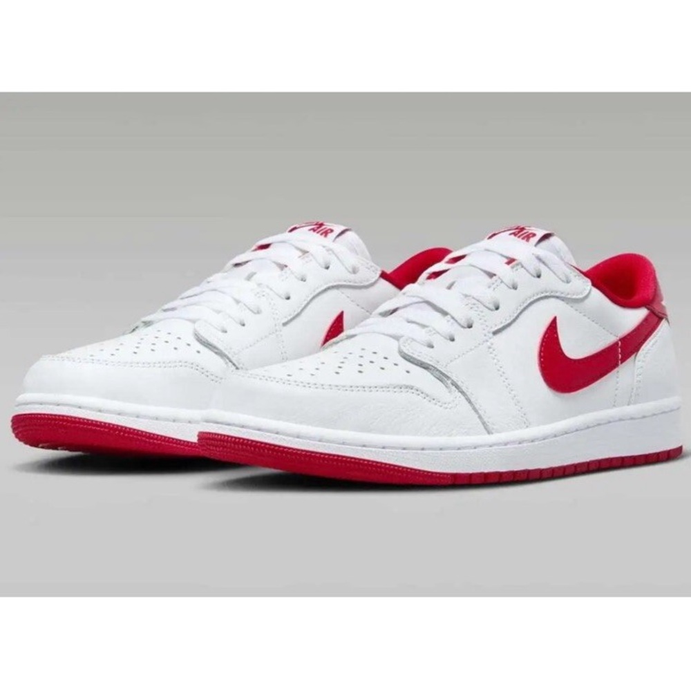 Nike Air Jordan 1 Low Retro OG White University Red CZ0790-161 Men’s NEW